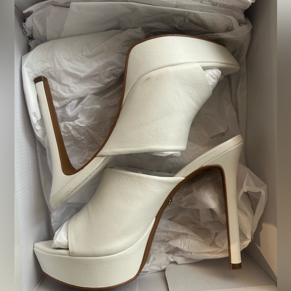 White leather heel mules - Picture 5 of 6